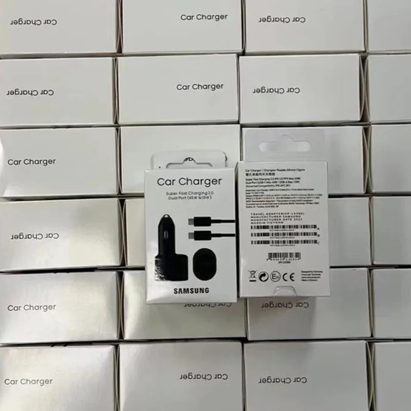 Cargador de coche original Samsung de 45 W, tipo C PD, carga rápida, Samsung S25, S24, S23 Ultra Plus, S22, S21 FE, A54, A55, Z Flip, Z Fold 7, 6, 5, 4