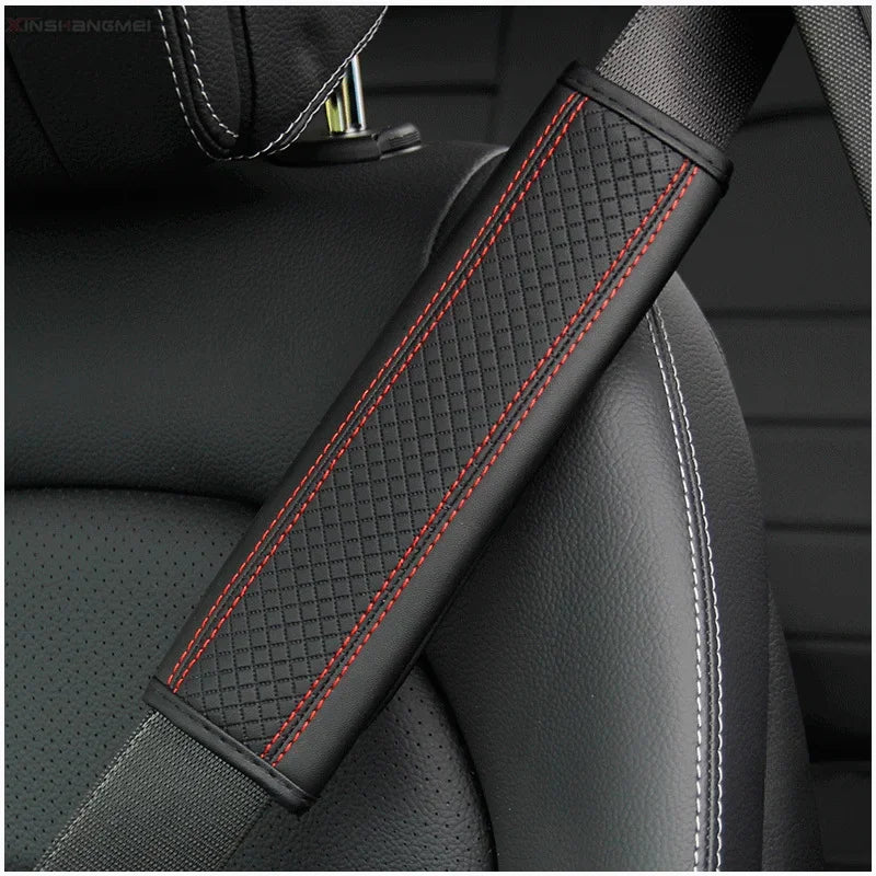 Accesorios para el coche Cinturón de seguridad de cuero PU Cinturón de seguridad Funda de hombro Protección transpirable Almohadilla acolchada para cinturón de seguridad Acceso interior del automóvil