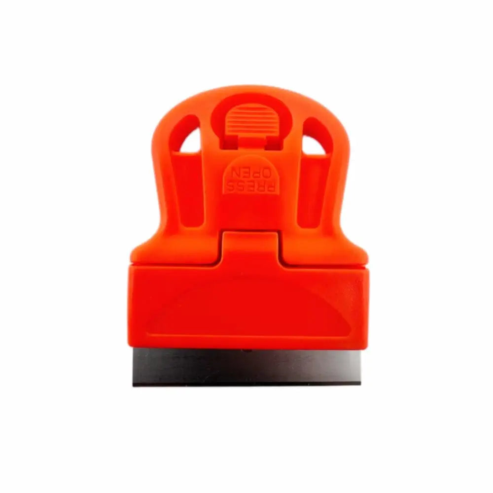 Mini raspador de plástico con cuchilla de acero para quitar pegatinas de coche, limpiador unilateral para SUV