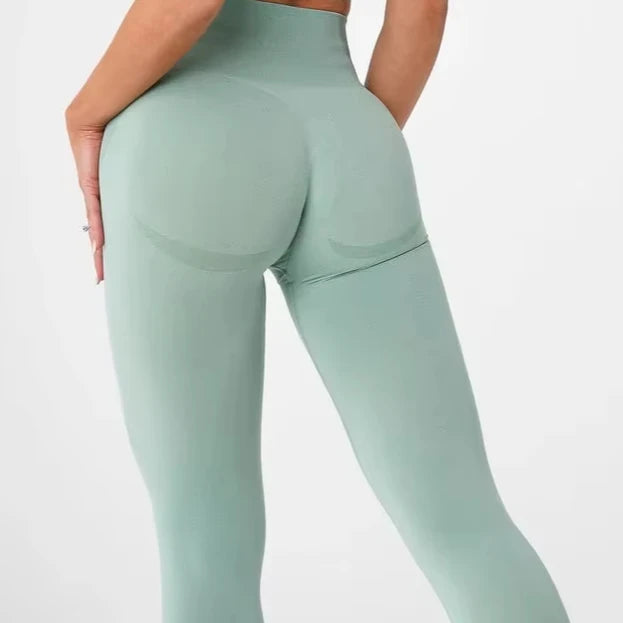 Nuevas mallas deportivas sin costuras con estampado moteado de contorno para mujer, suaves, para entrenamiento, fitness, yoga, cintura alta, ropa de gimnasio.