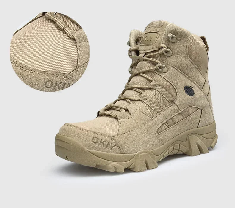 2024 Fashion Men's Desert Combat Boots Outdoor Leather Hiking Shoes Men Hunting Work Safty Boots Men's Short Boots ankle boots