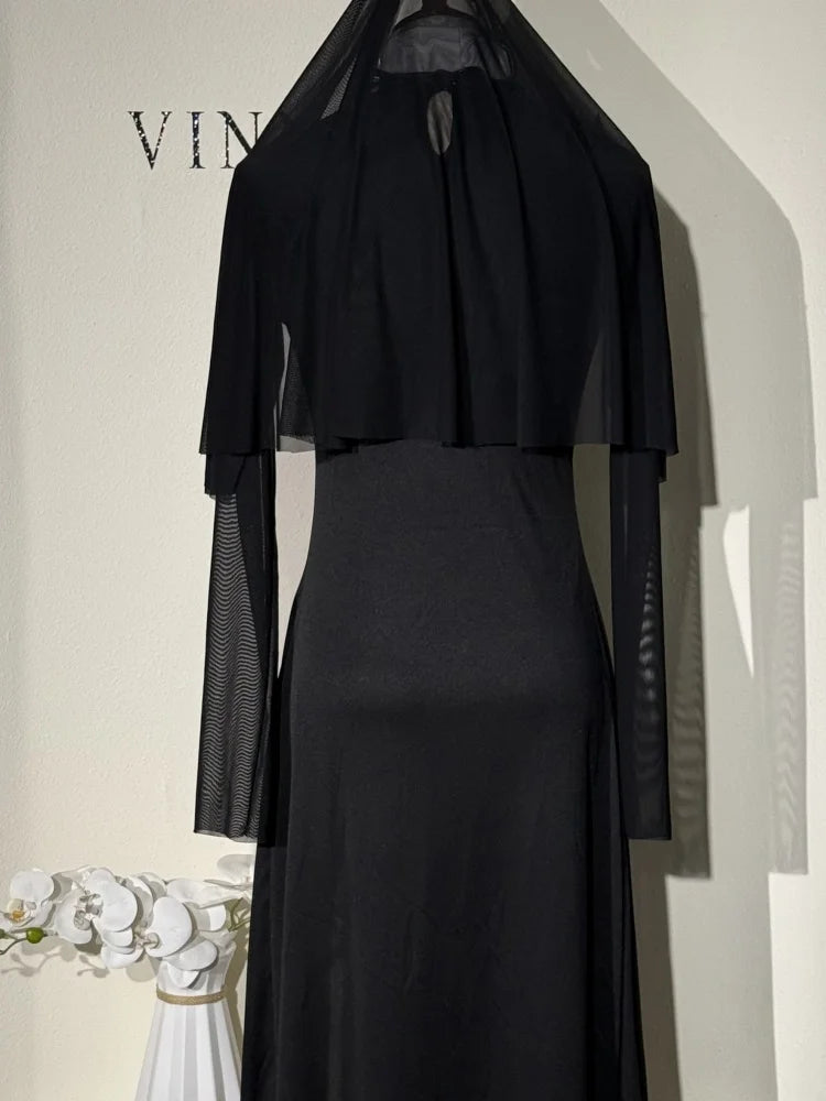 Sexy Anime Nun Cosplay Costume Women Fancy Dress Uniform Halloween Party Adult Madonna Dress Black Fancy Robe Headdress Set 2025