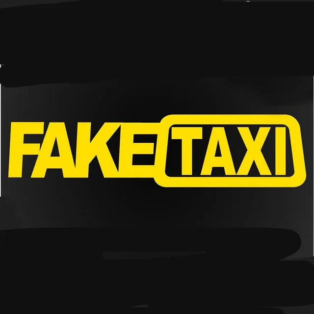 Pegatina divertida de taxi falso para coche, emblema de vinilo autoadhesivo universal para BMW, Ford, Toyota, VW, Honda, Kia, Opel y Kia.