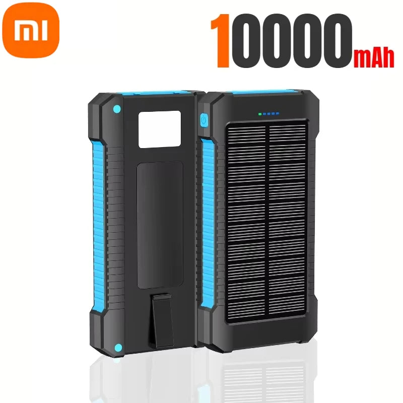 Banco de energía solar Xiaomi de 500.000 mAh, gran capacidad, carga súper rápida, batería externa portátil para exteriores para iPhone, Huawei y Samsung.
