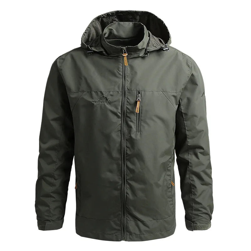 Chaqueta táctica cortavientos para hombre, impermeable, con capucha, para exteriores, deportiva, militar, talla europea, S-5XL, para escalada de campo, ropa fina