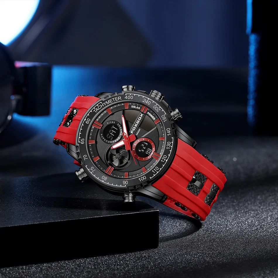 Nuevo reloj cronógrafo deportivo informal para hombre, con correa de silicona, de cuarzo, con esfera grande y punteros luminosos, resistente al agua