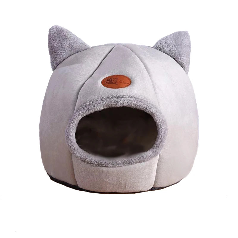 Nueva cama para gatos de invierno, cómoda y profunda para dormir, pequeña colchoneta, cesta para perros pequeños, productos para mascotas, tienda de campaña, acogedora cueva nido para interiores, cama para gatos