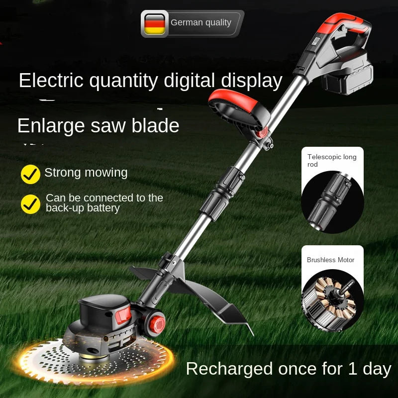 Cortacésped eléctrico, herramienta de deshierbe de césped portátil, Desbrozadora Batería 충전식예초기 충전식 예초기Coupe Bordure Sans Fils À Batterie