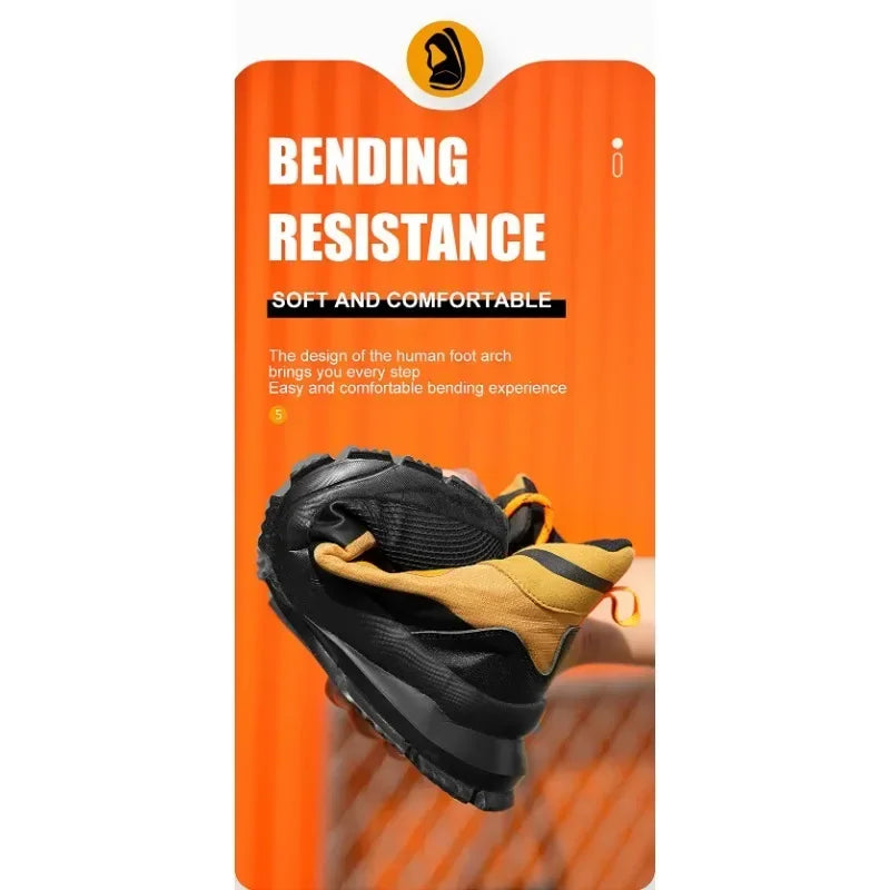 Zapatos de seguridad antisalpicaduras para hombre, botas de trabajo resistentes al desgaste, zapatos con punta de acero, zapatos protectores a prueba de pinchazos, zapatillas de seguridad