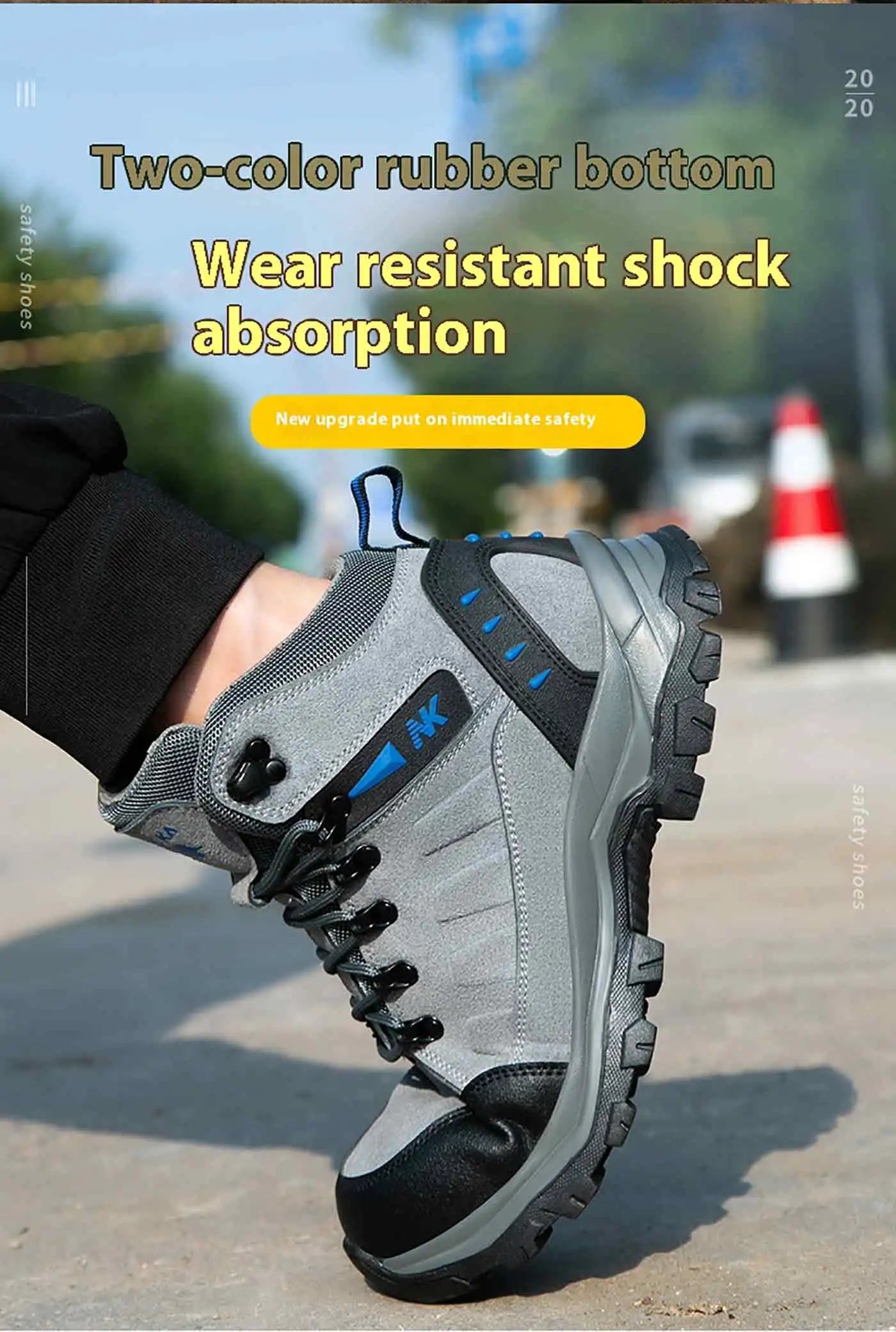 Los nuevos zapatos de protección laboral son anti-aplastamiento y anti-perforación, calzado cómodo y resistente para hombre, para otoño e invierno, ideal para la construcción.