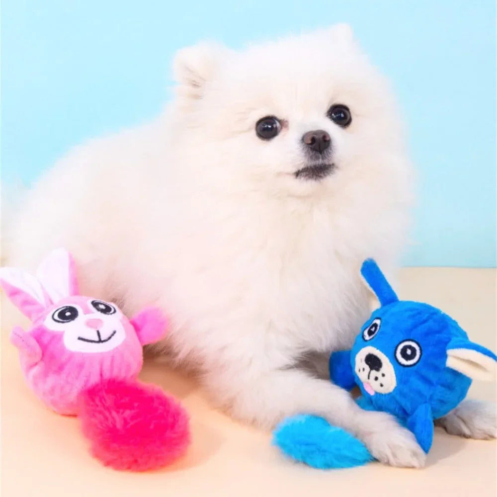 Juguete chirriante con forma de animales para perros pequeños, peluches, juguetes interactivos para masticar, accesorios para jugar con cachorros malteses.