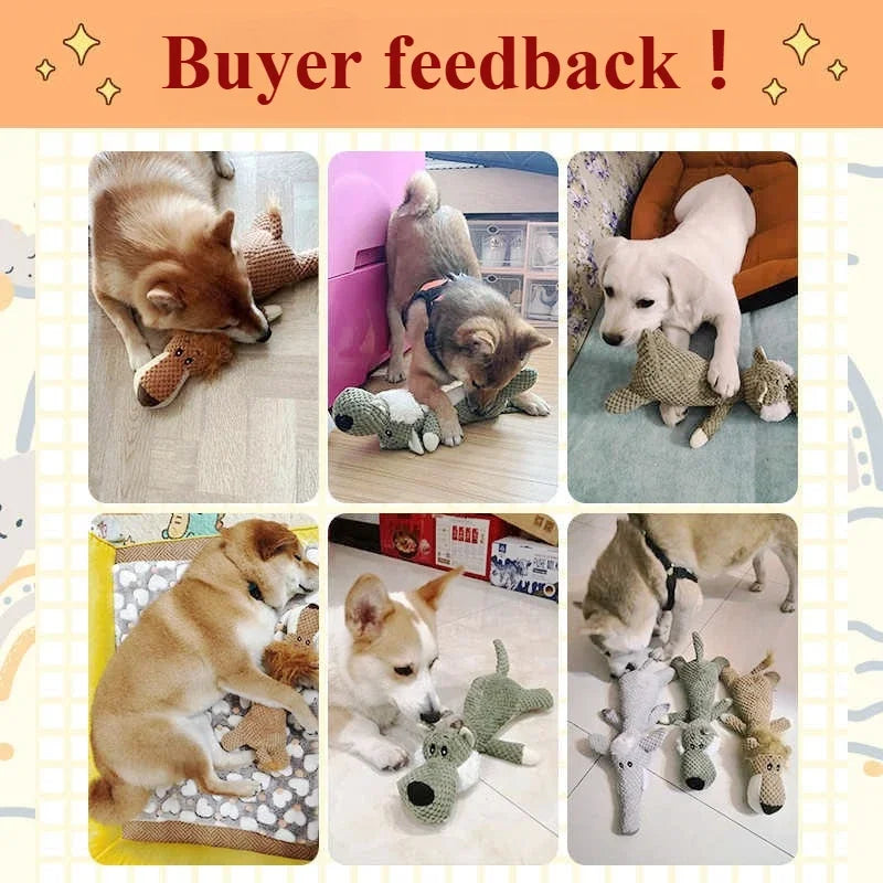 Juguetes para perros grandes, lindos juguetes de peluche con chirrido, de vellón, duraderos, para masticar, lindos juguetes blandos, juguetes molares para mascotas, accesorios para perros.