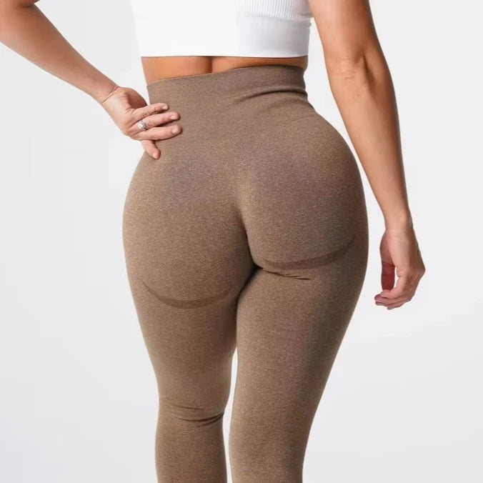 Nuevas mallas deportivas sin costuras con estampado moteado de contorno para mujer, suaves, para entrenamiento, fitness, yoga, cintura alta, ropa de gimnasio.