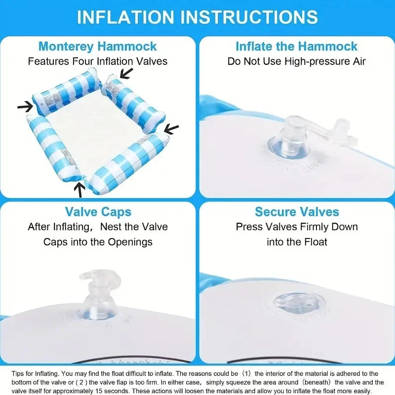 Sofá acuático para natación, hamaca inflable, colchón inflable flotante para agua, accesorios para fiesta en la piscina, playa, juego acuático, cama flotante C