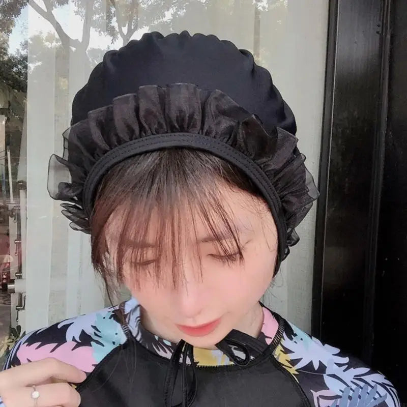 Gorros de ducha para cabello rizado, corto y largo que mantienen el peinado sin cambios.