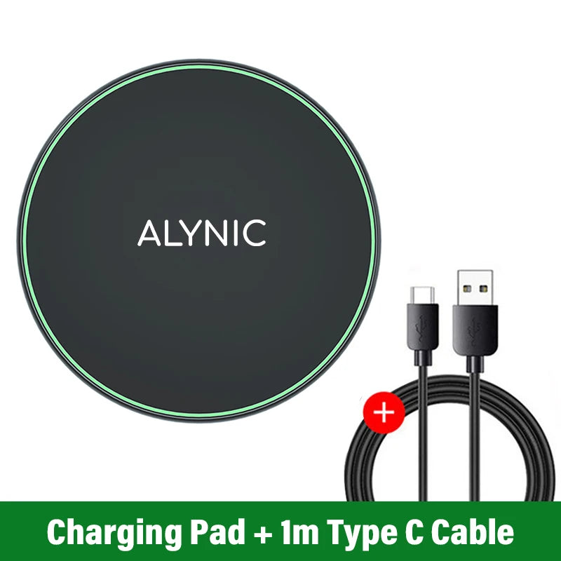 Cargador inalámbrico de 30 W para iPhone 15, 14, 13, 12, X Pro Max, base de carga rápida por inducción para Samsung S23, S22, Xiaomi y Huawei