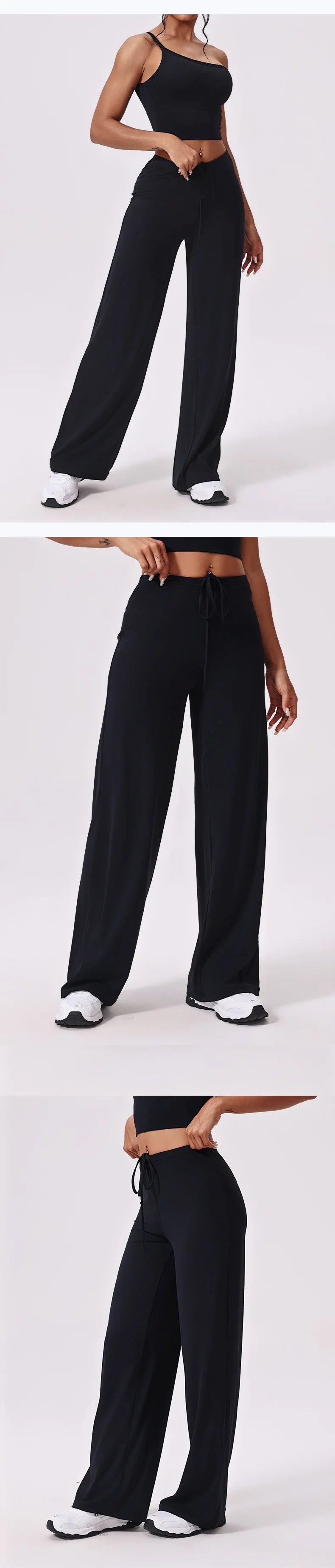 Yoga Wide Leg Pants Women High Waist Flared Leggings Gym Fitness Yoga Pants Workout Runing Women's Control Tummy Sport Leggings