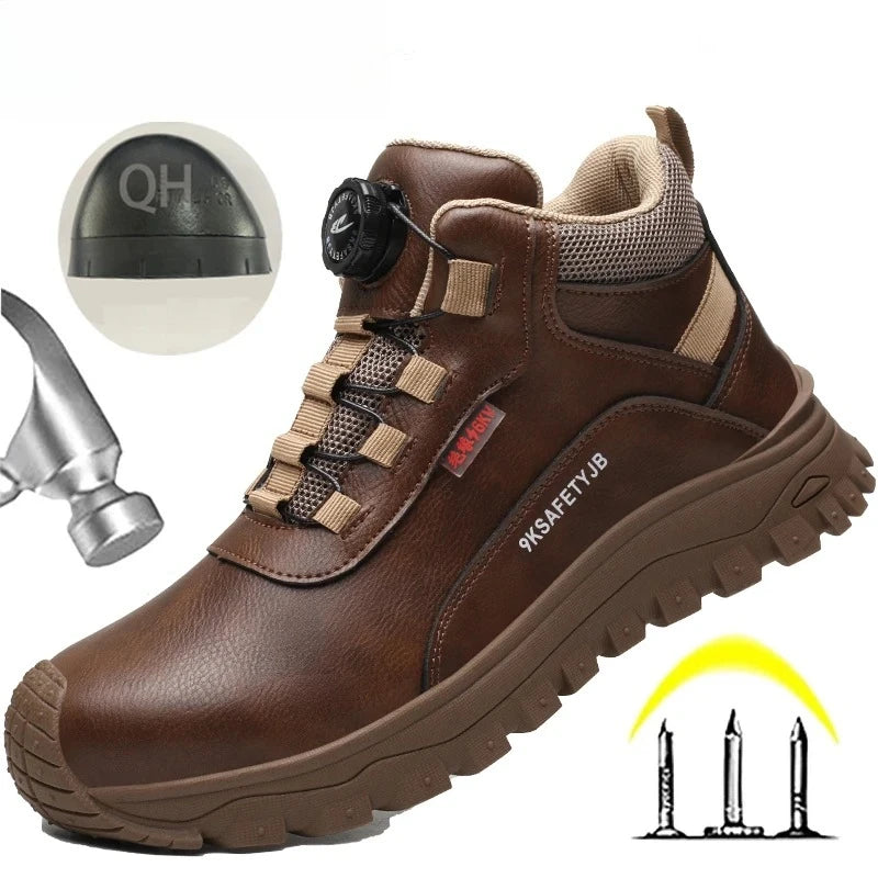 Zapatos de seguridad de 6 kV para hombre, modernos, con aislamiento, impermeables, antideslizantes, cómodos y transpirables.