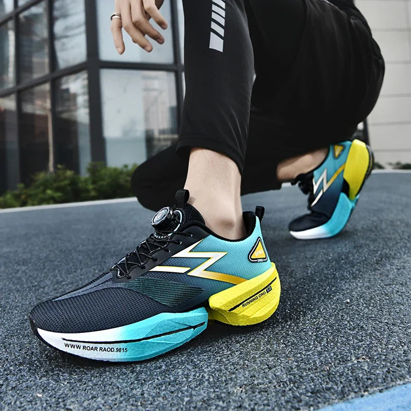 Zapatillas deportivas de moda para hombre, de malla transpirable, para maratón en primavera, cómodas.