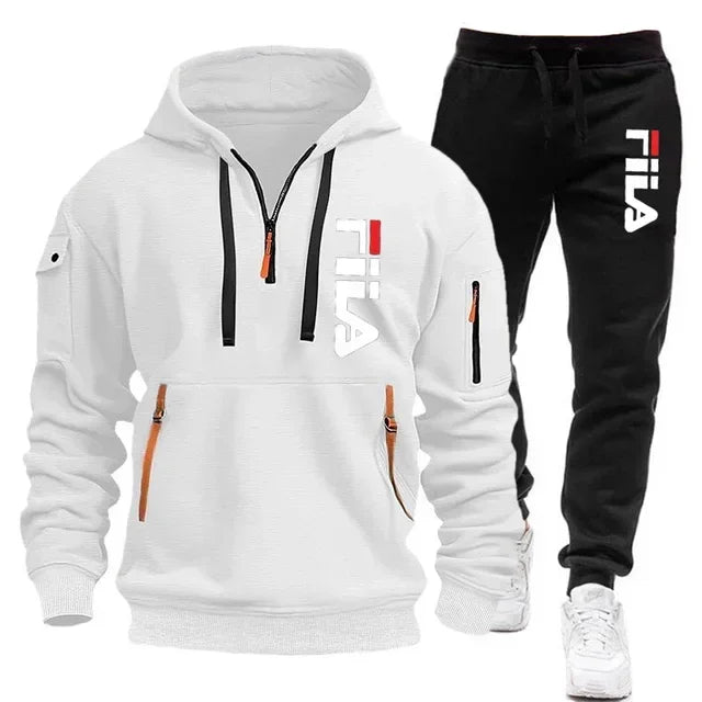 Conjuntos de ropa deportiva para hombre para otoño e invierno 2025, ropa de marca de moda, conjuntos de ropa deportiva y ropa deportiva de manga larga de gran tamaño.