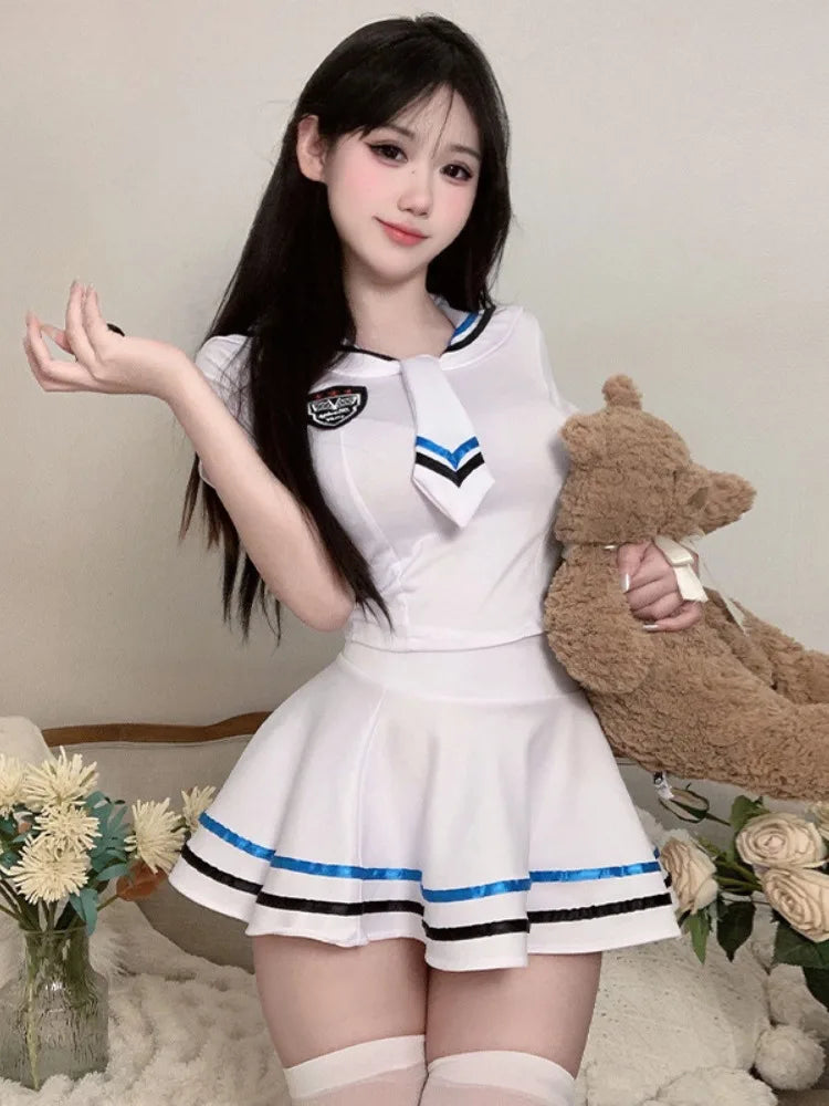 Schoolgirl Costumes Sexy Role Play Uniform Erotic Costume Naughty Lingerie Plaid Night Halloween Women Roleplay Sex Cosplay
