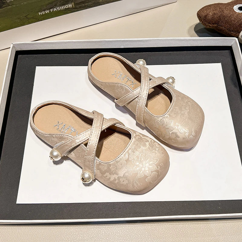 Zapatillas nuevas para niñas, suela suave, para exteriores, antideslizantes, transpirables, informales, con diseño étnico