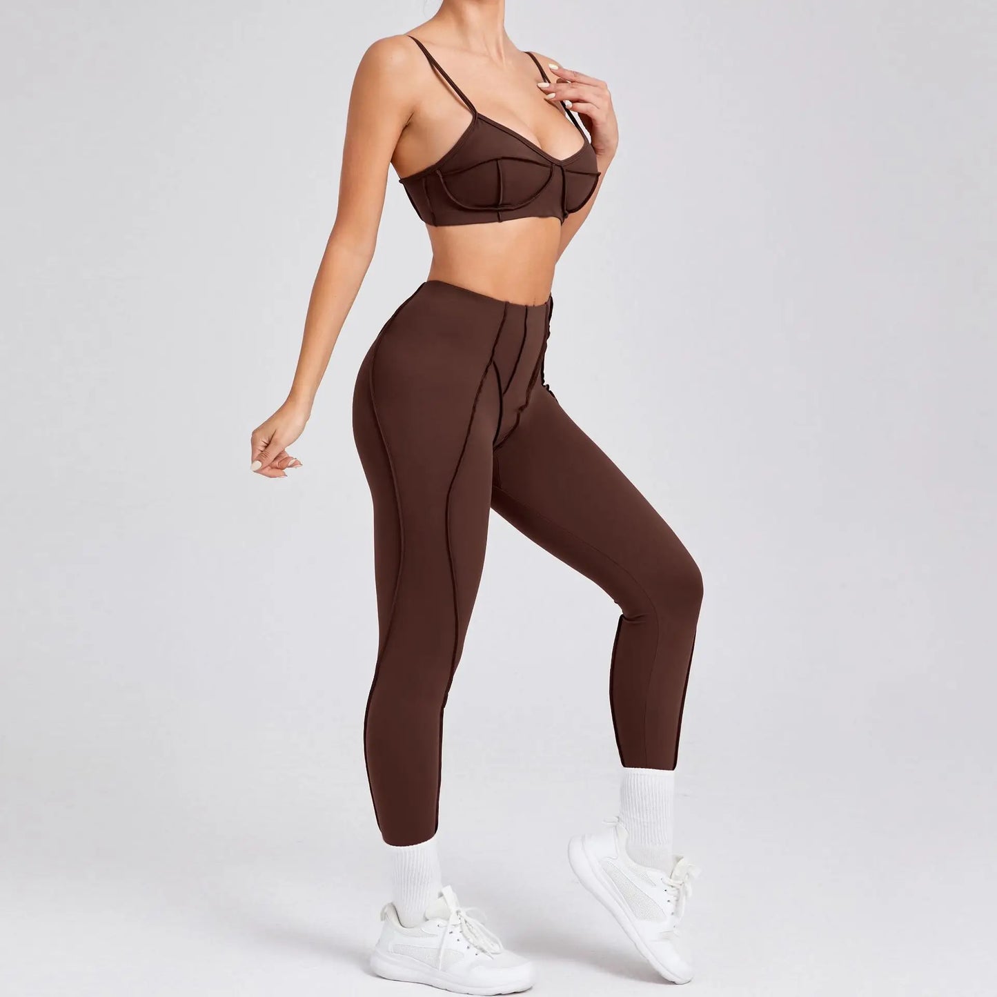 2025 New Yoga Set  2Pcs Sports Suit Women Sexy Workout Bra Suit Running Gym High Waist Legging Quick Dry Tight Yoga Clothing