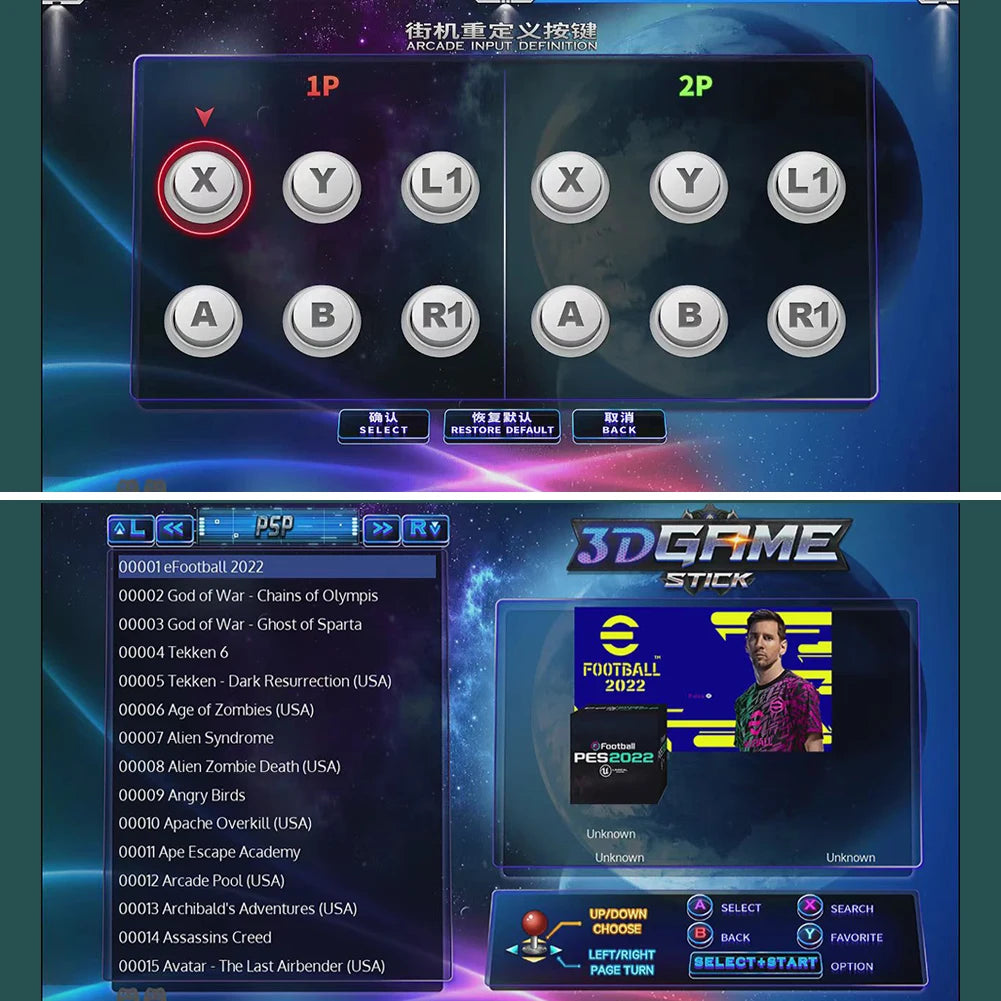 Consola de videojuegos Y6 con salida 4K HD y dos controladores inalámbricos 2.4G, más de 10 000 juegos para PSP/PS1/N64/CP1/CP2/CP3/Neogeo/GBX/MAME