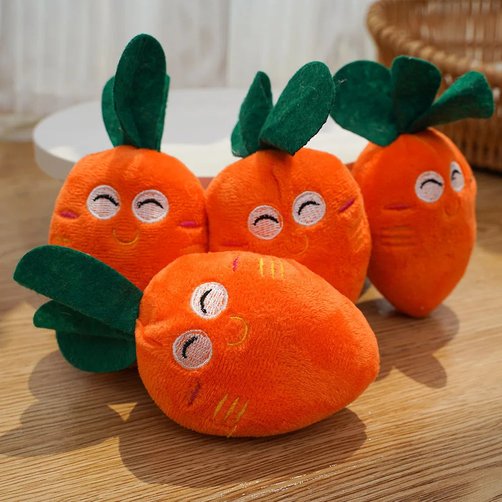 Juguetes divertidos Juguetes para perros Patas de pollo Frutas Zanahorias Verduras Mascotas Perros Gatos Peluches Sonidos Juguetes masticables Suministros