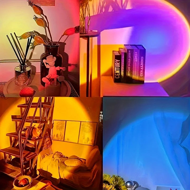 Lámpara de atardecer: crea un ambiente sereno al anochecer con una maravillosa iluminación de atardecer. Perfecta para la decoración del hogar y la relajación.