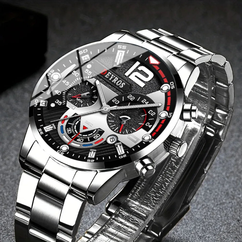Juego de 10 relojes para hombre, con correa de aleación, estilo moderno, ideal como regalo.