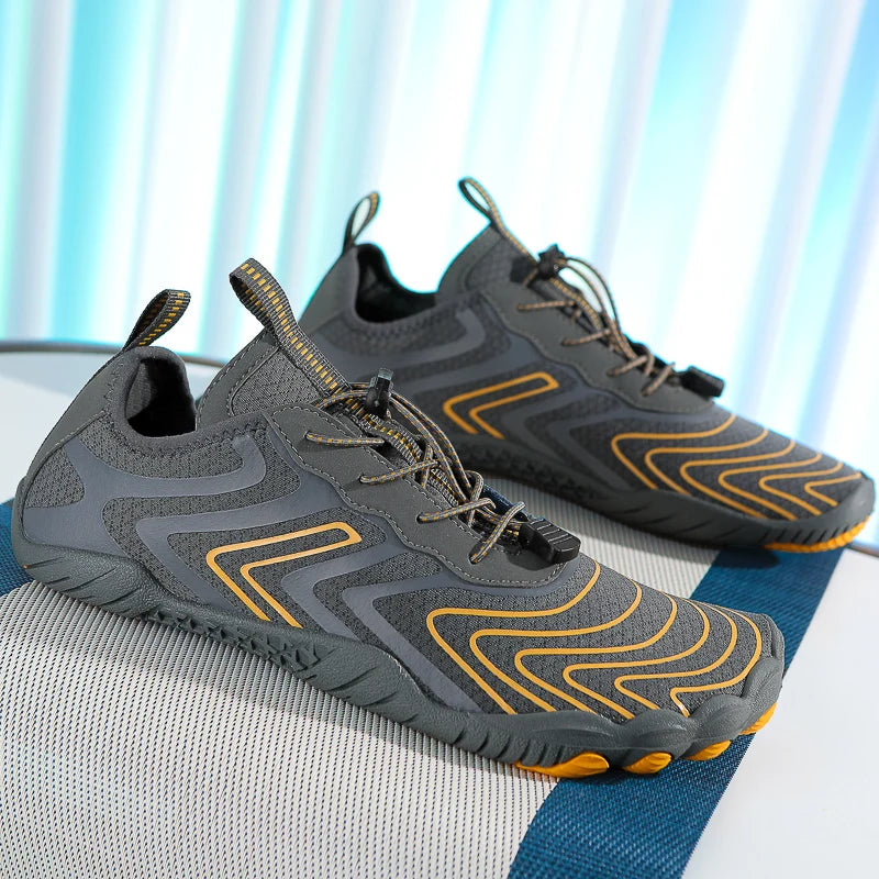 Zapatos deportivos acuáticos informales, transpirables, ligeros, de secado rápido, para usar descalzo, adecuados para vacaciones en la playa, surf, natación, pesca, buceo, entrenamiento físico, navegación en ríos al aire libre y ajuste ajustable.