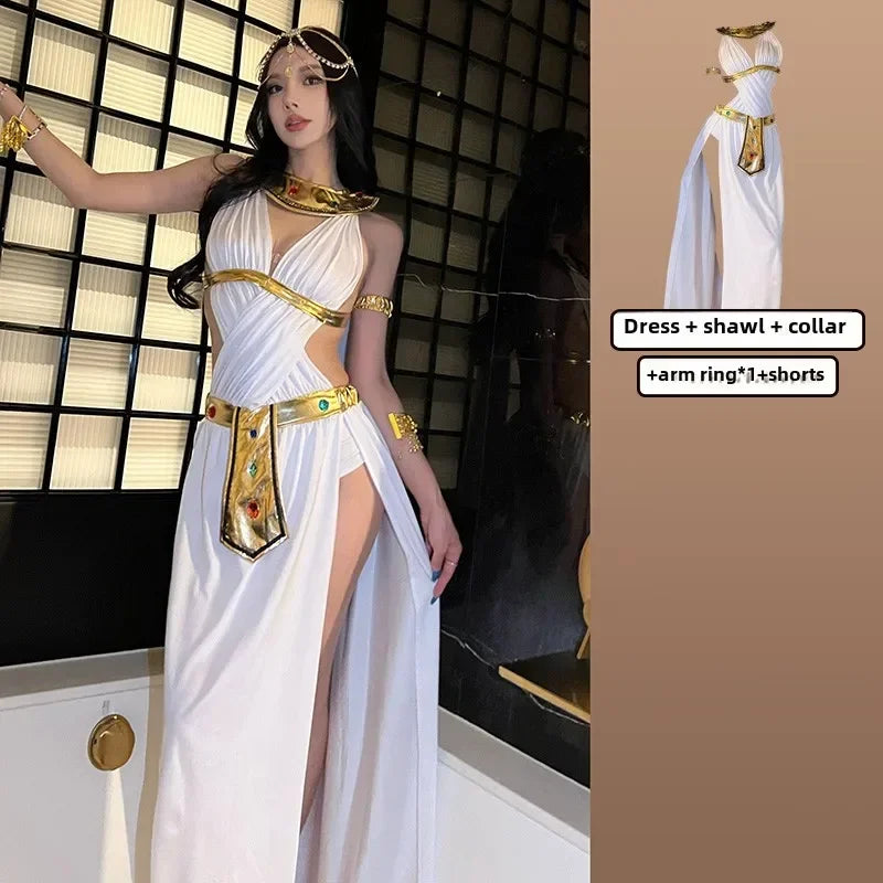 Role Playing Sexy Western Region Dancer Peacock Princess Greek Goddess Costume Hot Egyptian Indian Dancer Exotic Costume Stage