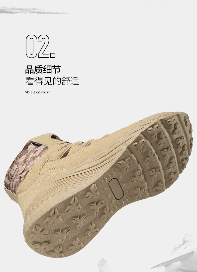 Botas tácticas para hombre, marca Army Boot, estilo militar, hasta el tobillo, para senderismo, seguridad, trabajo en el desierto, escalada, impermeables, de alta calidad.