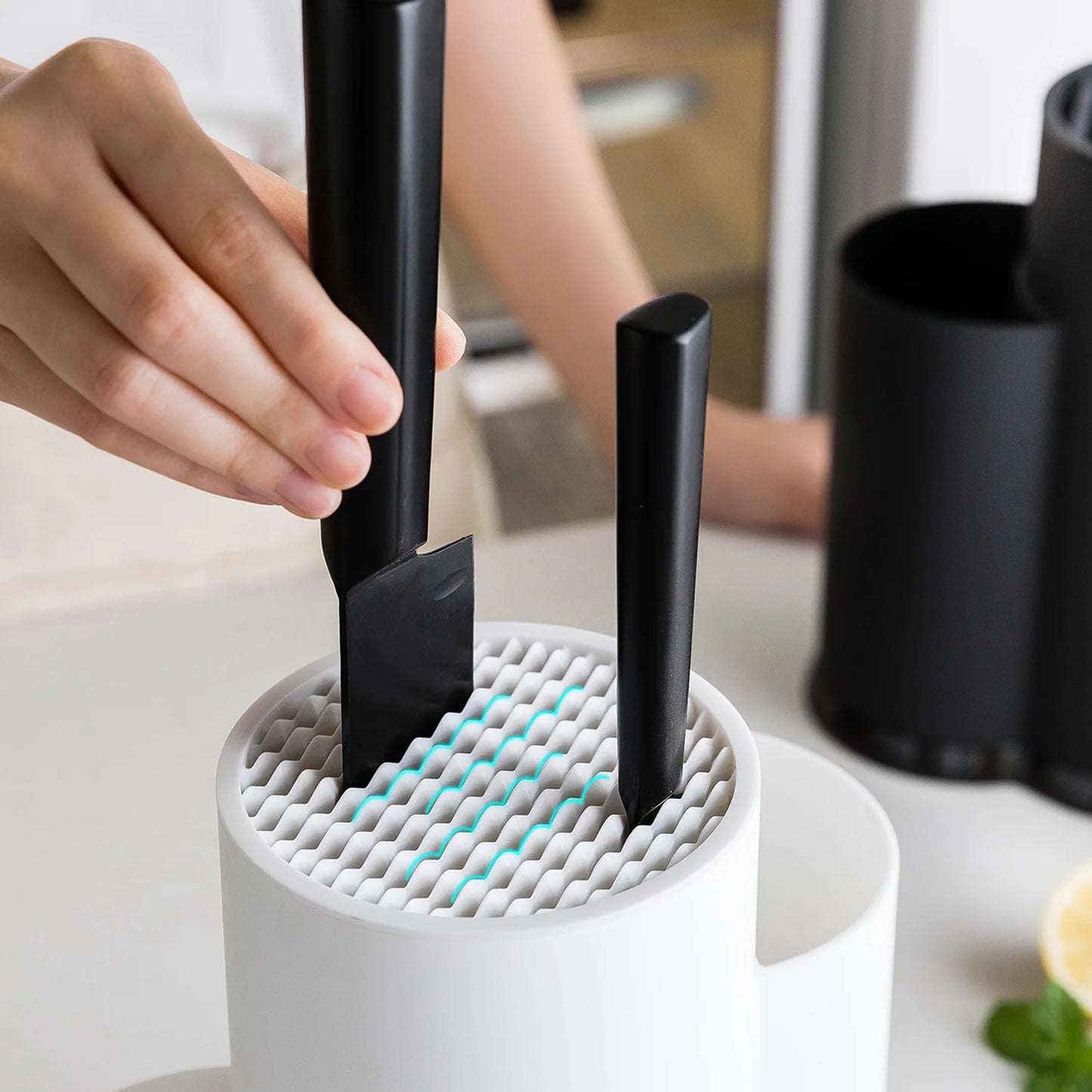 Nuevo soporte de almacenamiento para cuchillos, estante multifuncional para vajilla y utensilios de cocina.
