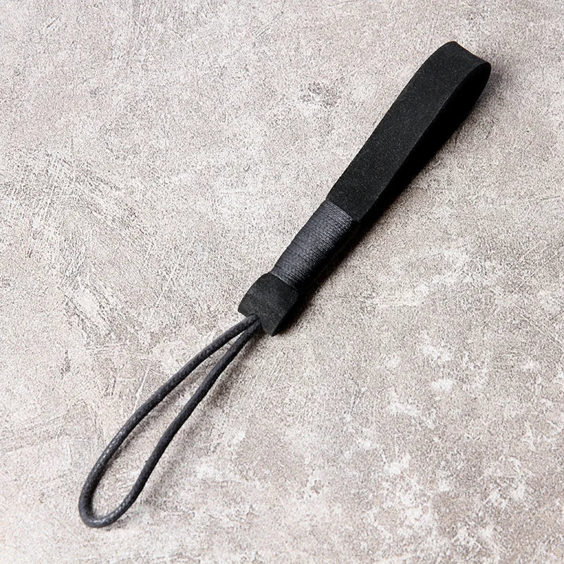 Llavero de coche para hombre, sencillo, de piel de vaca, con mosquetón, gancho de escalada, llavero, anillos, regalo, llavero interior de coche, bolsa.