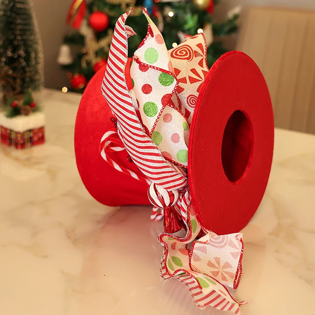 Decoración navideña roja y blanca para fiestas, accesorio festivo, gran centro de mesa para fiestas, uso versátil para la mesa festiva.