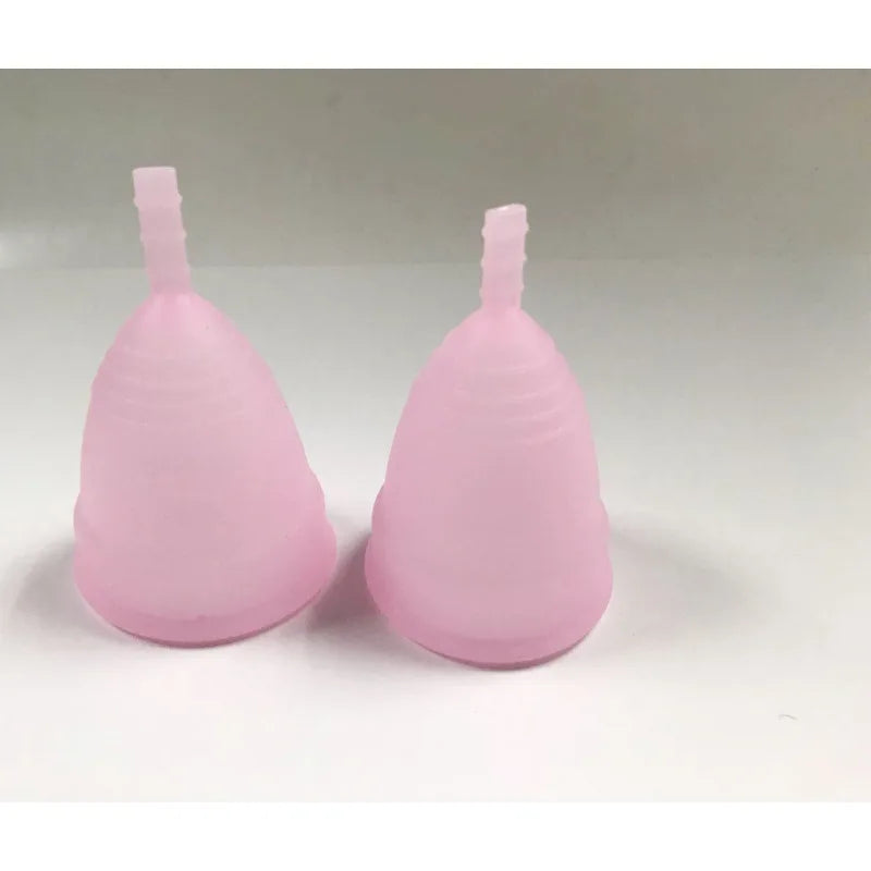 Copa menstrual con anillo, tampón y compresa de fácil extracción, alternativa de silicona médica, copa de higiene femenina para la menstruación femenina.