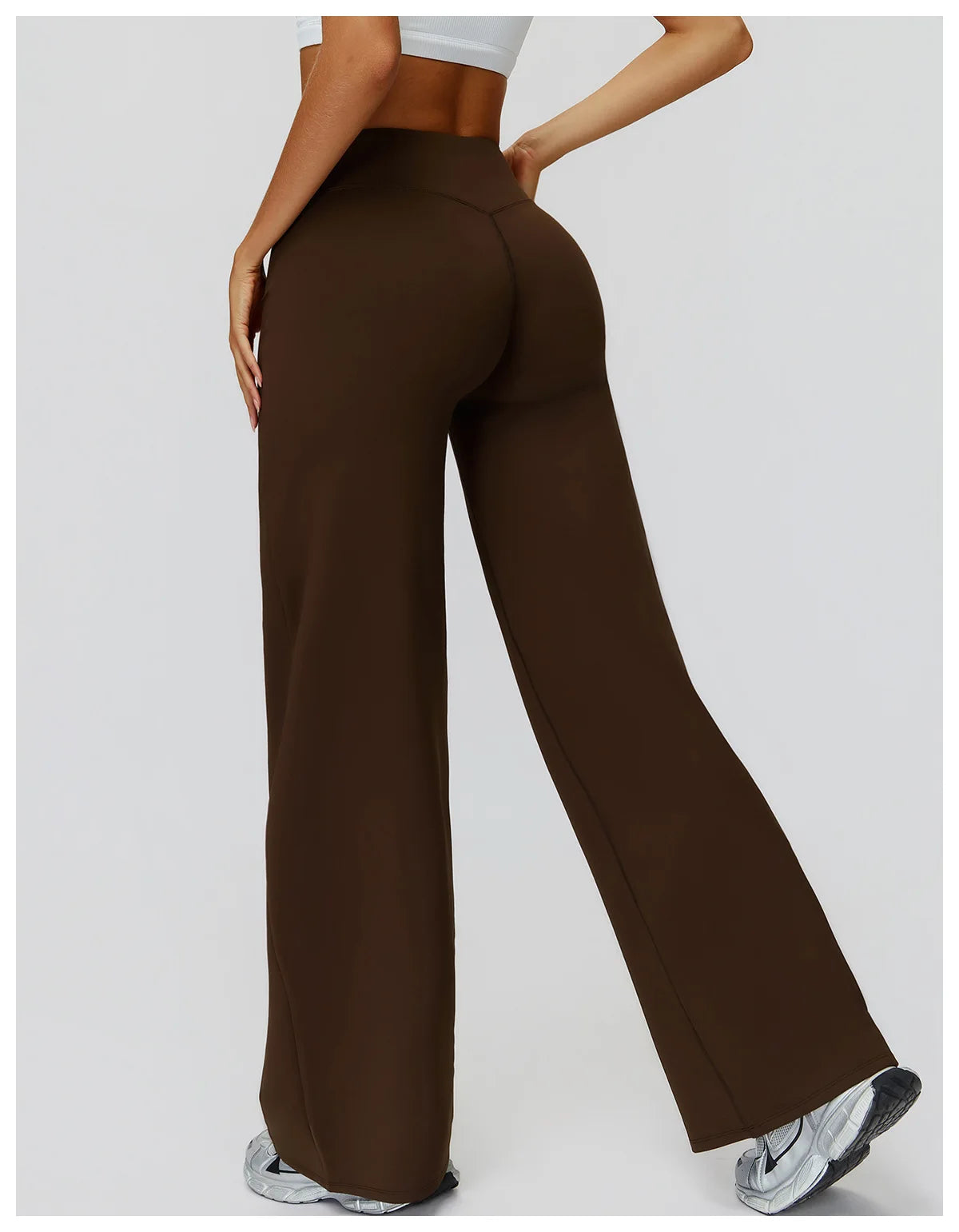 Women High Waist Wide Leg Pants Leggings Fitness Bell-bottoms Yoga Flared Leggings Push Up Gym Workout Flared Pants Sportswear