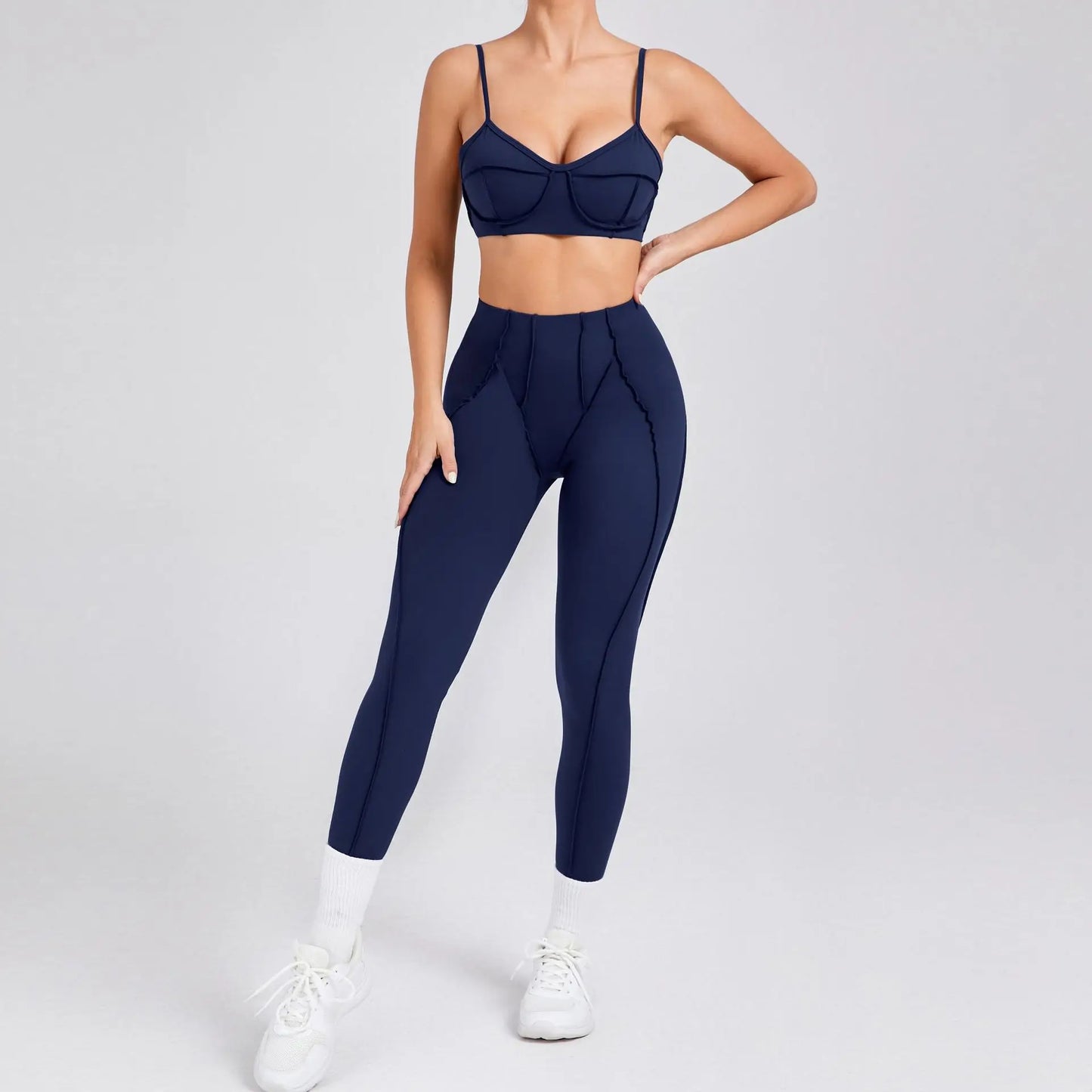 2025 New Yoga Set  2Pcs Sports Suit Women Sexy Workout Bra Suit Running Gym High Waist Legging Quick Dry Tight Yoga Clothing