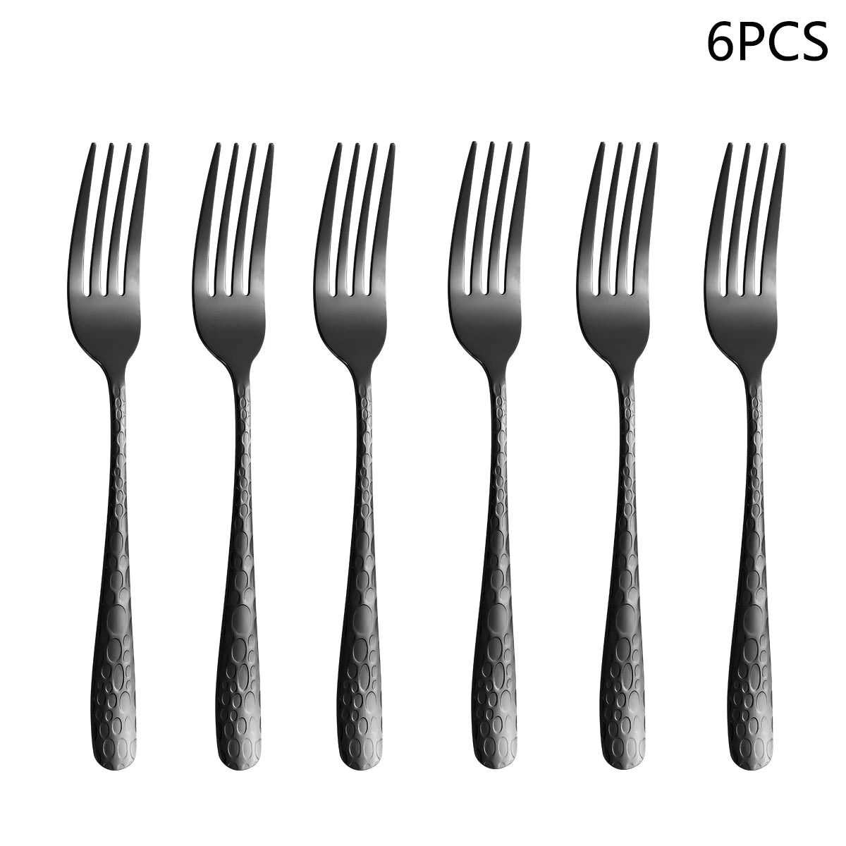 Juego de cubiertos de acero inoxidable negro de 4/6/16/24 piezas, cuchillo, tenedor y cuchara, utensilios de cocina para el hogar, vajilla para cenas navideñas