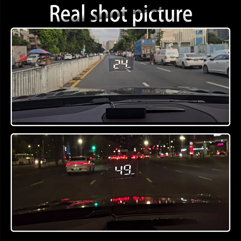 Velocímetro para vehículo Xiaomi KM/H HUD Head Up Display, velocímetro digital, GPS, brújula, proyector multifuncional para parabrisas de coche.