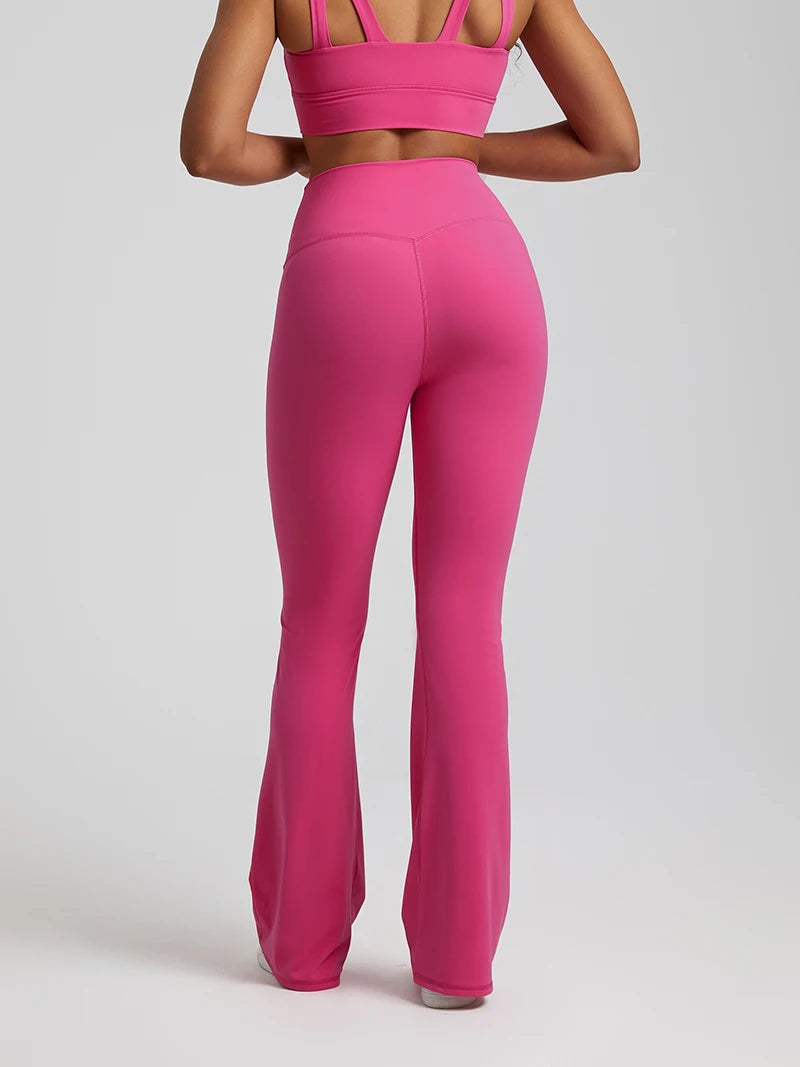 Buttery Soft High Waist Flare Leggings No Front Seam Workout Yoga Flared Pants Full Length Gym Sport Leggings Women Tights