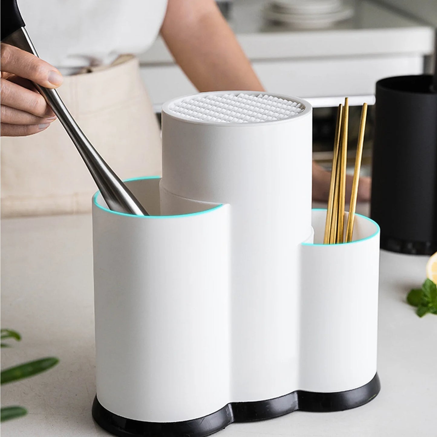 Nuevo soporte de almacenamiento para cuchillos, estante multifuncional para vajilla y utensilios de cocina.