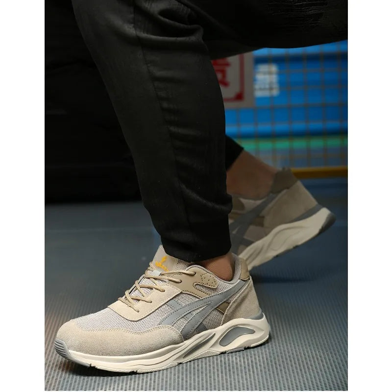 Nuevos zapatos de protección laboral ligeros y transpirables para hombres y mujeres, con puntera de acero antiaplastamiento y antipinchazos.