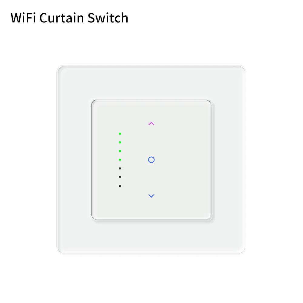 Interruptor de luz inteligente AVATTO Tuya WiFi/Interruptor de cortina con diseño táctil, persianas enrollables motorizadas, compatible con Alexa y Google Home.
