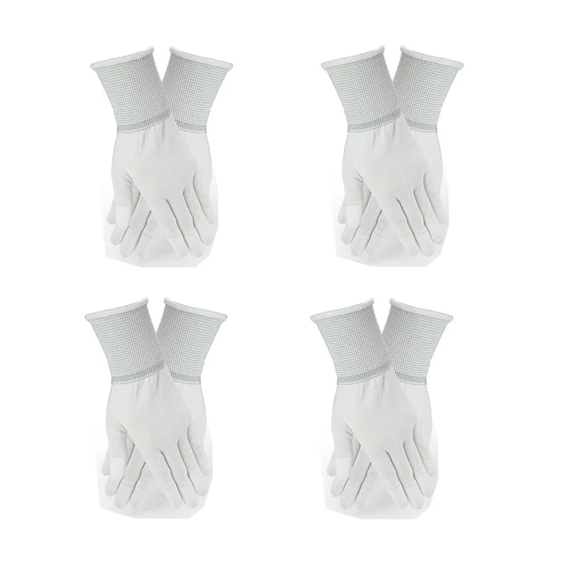 Guantes de vinilo para coche, de nailon recubierto de PU, antiestáticos, con punta de los dedos, antipolvo, para tintado de ventanas, herramientas de instalación de película