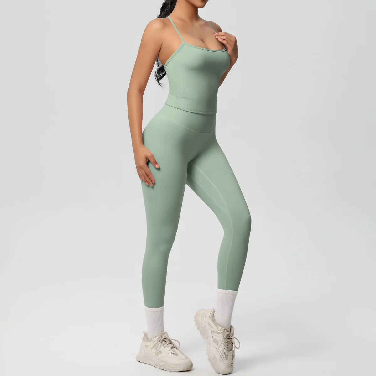 Conjunto de Ropa de Yoga para Mujer, Traje Deportivo, Ropa de Entrenamiento, Chaleco Deportivo sin Mangas, Conjunto de Gimnasio, Mono de Entrenamiento, Ropa Interior Deportiva, Ropa Deportiva