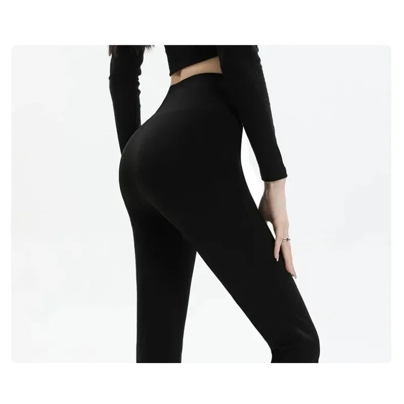Pantalones de mujer, leggings acampanados, cintura alta, pernera ancha, pantalones de yoga, mallas deportivas sin costuras, para entrenamiento, gimnasio, ropa deportiva informal, adelgazantes.