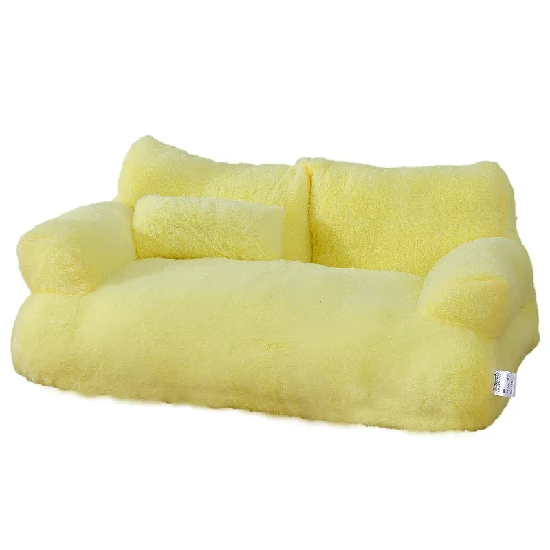 Cama de lujo para gatos, sofá cálido de invierno, nido para mascotas, para perros pequeños y medianos, cómoda cama de felpa para cachorros, suministros para mascotas